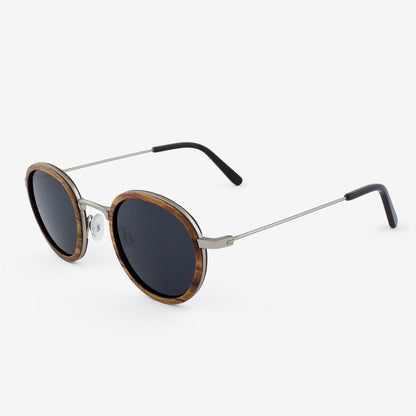 Featherlight Titanium and Wood Sunglasses