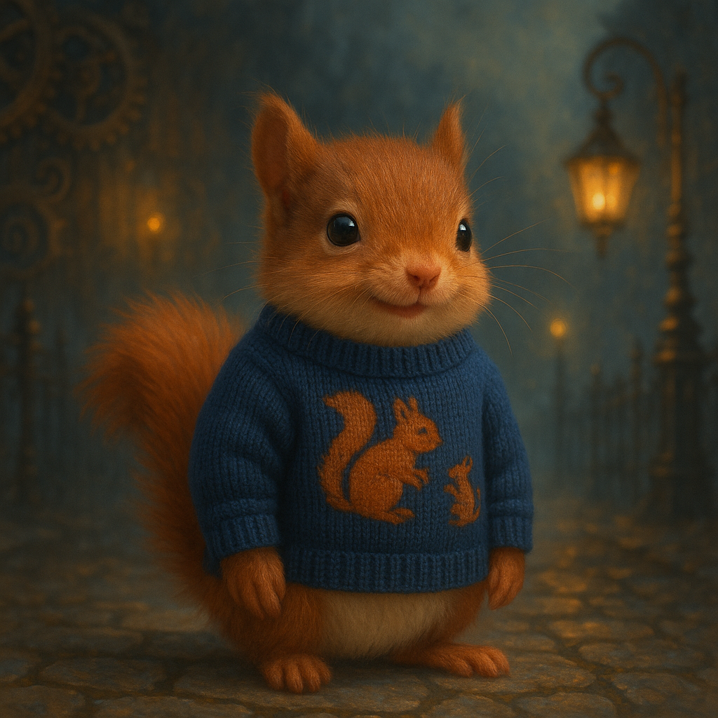 Squirrel Knit Sweater - 100% Organic Cotton