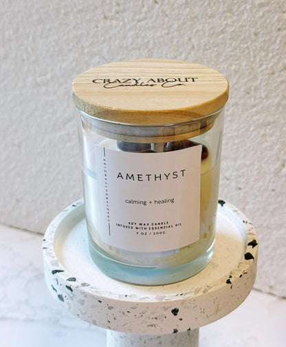 Hand-Poured Soy Energy Crystal Candles