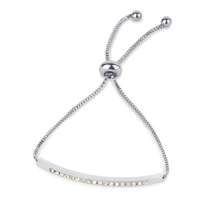 Stainless Steel Gem Bar Bracelet