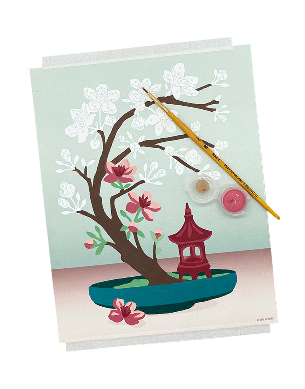 Cherry Blossom Bonsai  8x10 paint-by-number kit
