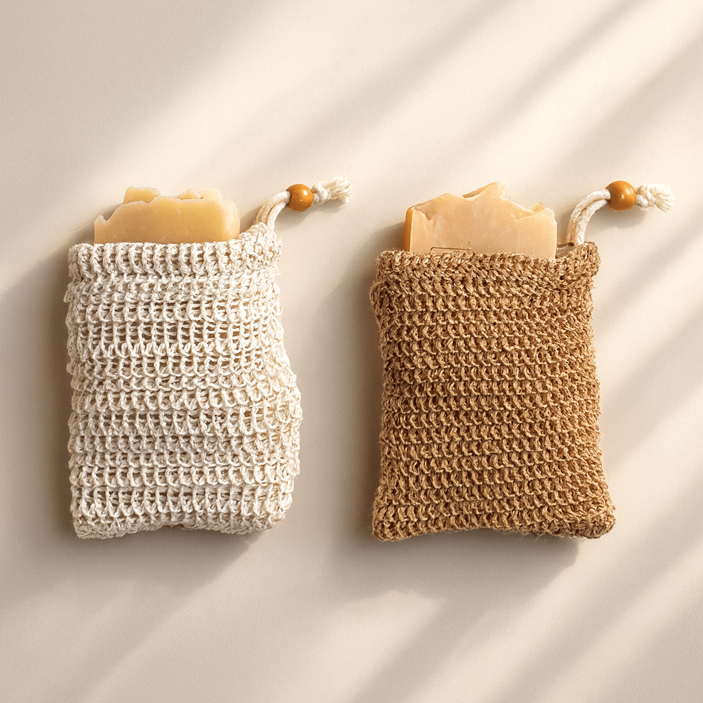 Natural Plant Fiber Soap Saver & Exfoliating Bag