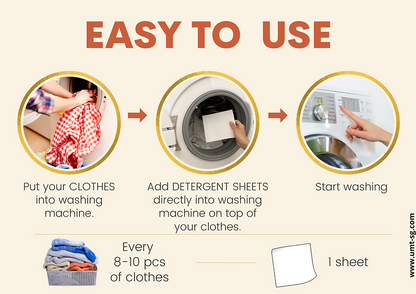 Laundry Detergent Sheets | Hypoallergenic and Low Suds