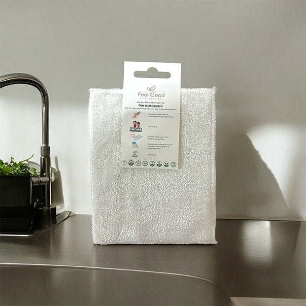 Pure Bamboo Fiber Dish Washing Cloth | No Detergent Required