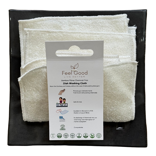 Pure Bamboo Fiber Dish Washing Cloth | No Detergent Required