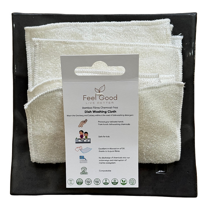 Pure Bamboo Fiber Dish Washing Cloth | No Detergent Required