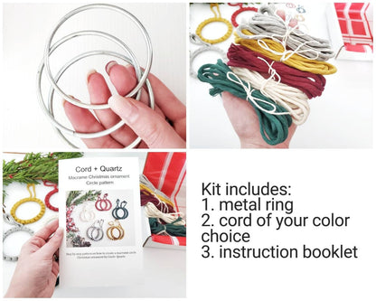 DIY Macrame Christmas ornament kit
