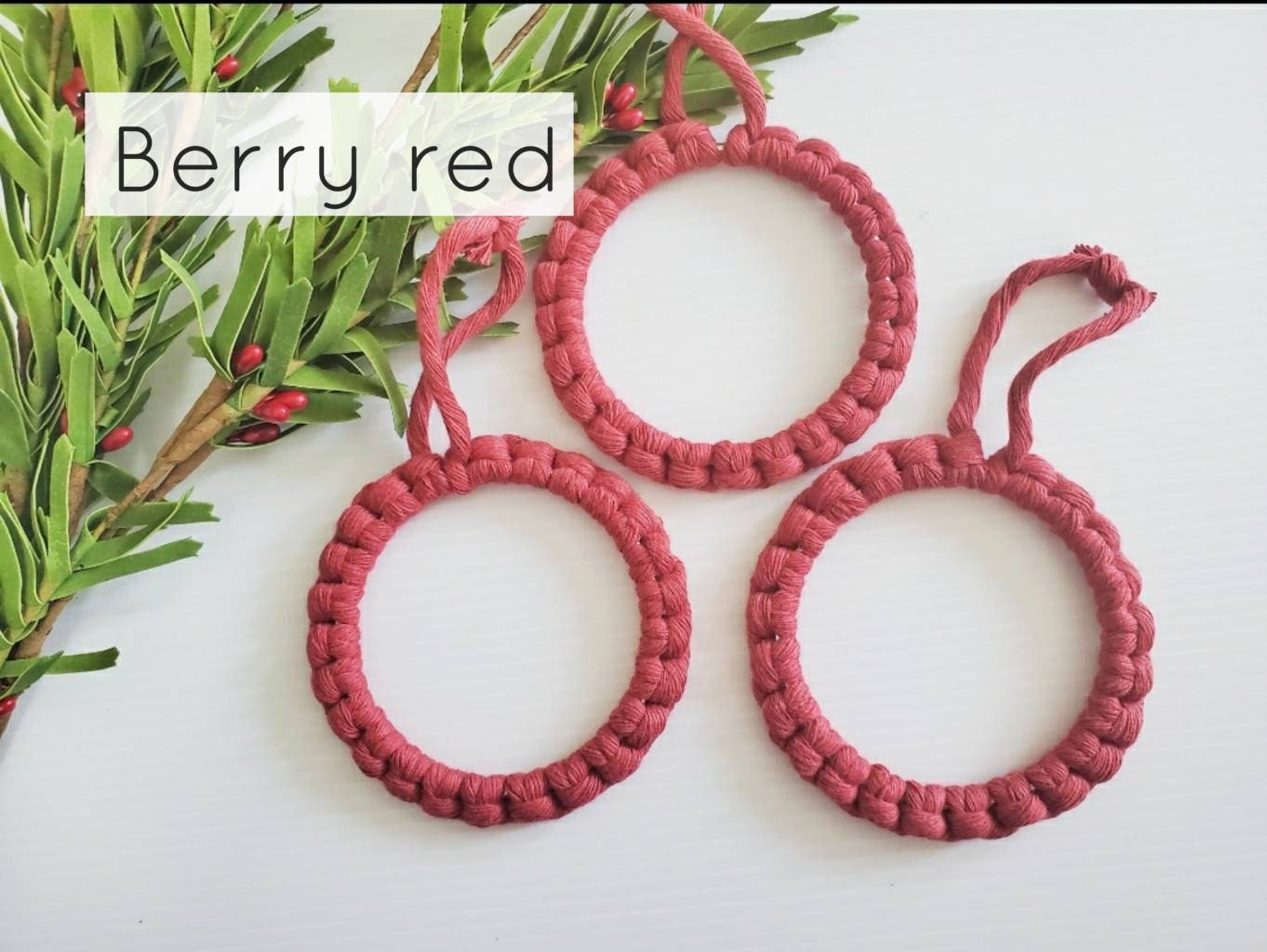 DIY Macrame Christmas ornament kit