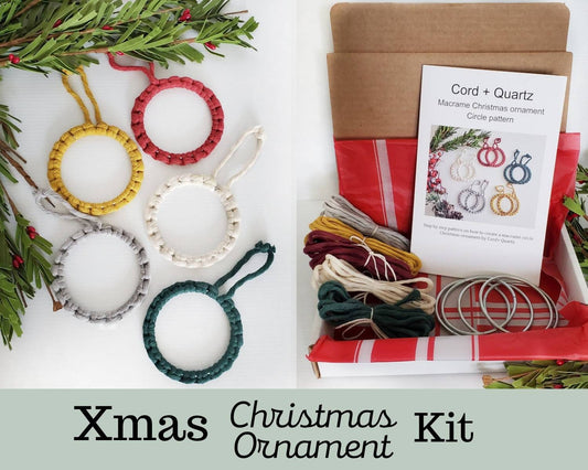 DIY Macrame Christmas ornament kit