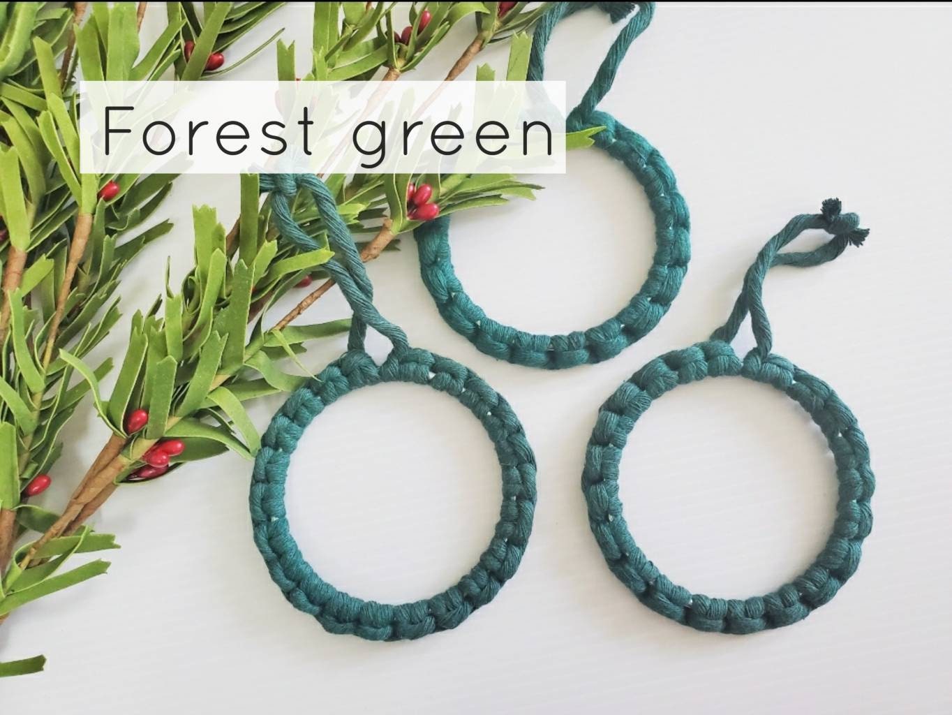 DIY Macrame Christmas ornament kit