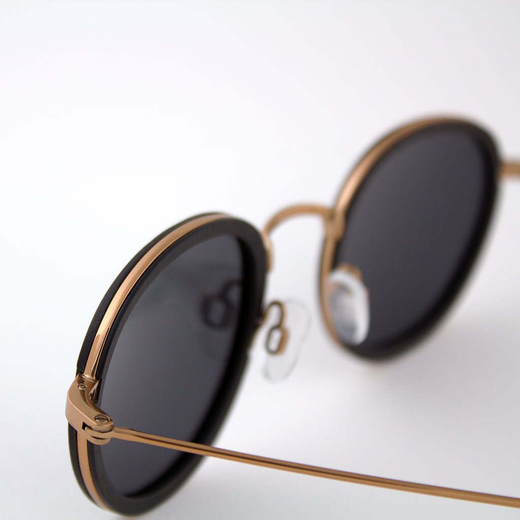 Featherlight Titanium and Wood Sunglasses