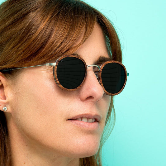 Featherlight Titanium and Wood Sunglasses